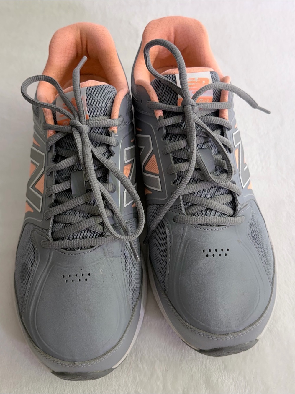 New Balance Gray and Pink Women's Athletic Sneakers - Picture 5 of 11